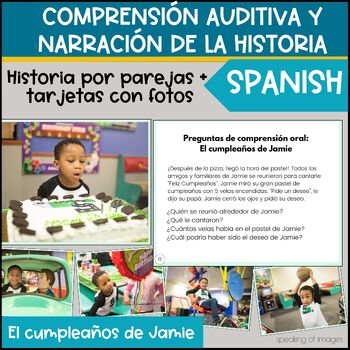 Preview of Spanish listening and reading comprehension short stories | print and digital