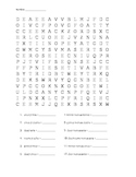 Spanish numbers 1-20 word search with math problems