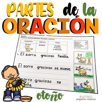 Preview of Spanish parts of speech / Partes de la oración. Otoño