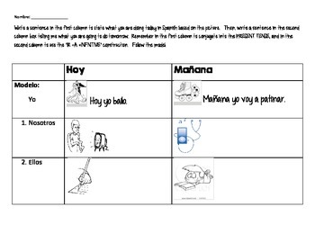 Spanish practice- Near future and present tense by Senora Holmes