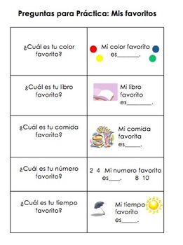 Mi Animal Favorito Worksheets Teaching Resources Tpt