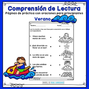 Preview of Comprensión de Lectura Spanish Reading Comprehension worksheets