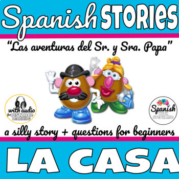 Preview of Spanish reading comprehension la casa and rooms of a house