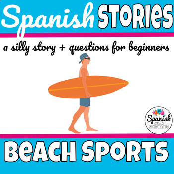 Preview of Spanish reading comprehension: la playa or beach vacation 