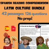 42 Spanish reading comprehension passages BUNDLE  Latin Cu