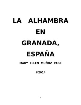 Preview of Spanish reading on the Alhambra