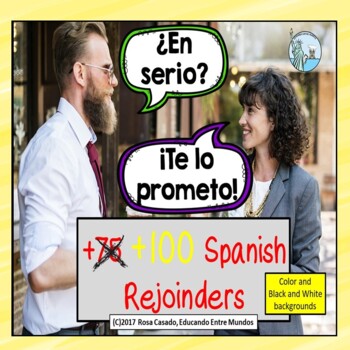 Preview of Spanish rejoinders High Frequency Phrases Word Wall