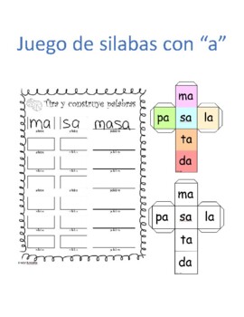 Worksheet - SílabaMa by Our Tiny Corner - Nuestra Esquinita