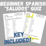 Spanish "Saludos" Greetings Quiz