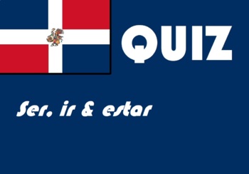 Preview of Spanish ser, ir & estar quiz or worksheet 