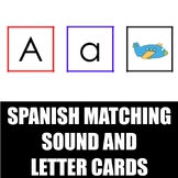 Spanish sound matching (uppercase, lowercase and sound cards)