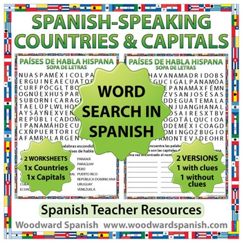 Preview of Spanish-speaking Countries and Capitals Word Search