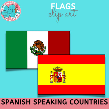 Spanish speaking countries FLAGS Banderas Países hispanohablantes