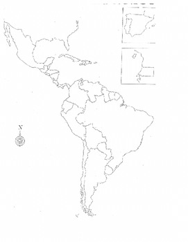 Spanish Speaking Countries Blank Map