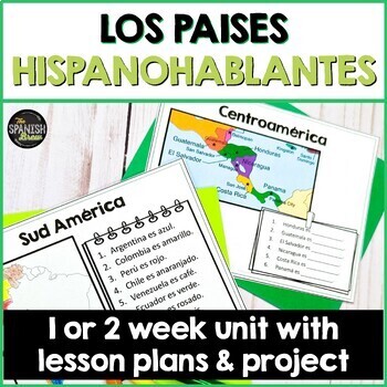 Preview of Spanish speaking countries research project | 1 or 2 week Spanish unit