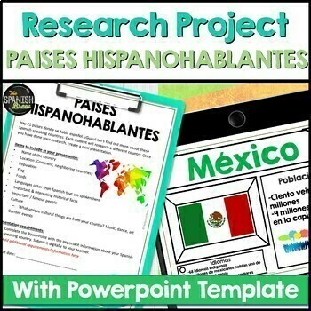 Preview of Spanish speaking countries research project | Great for Hispanic Heritage Month
