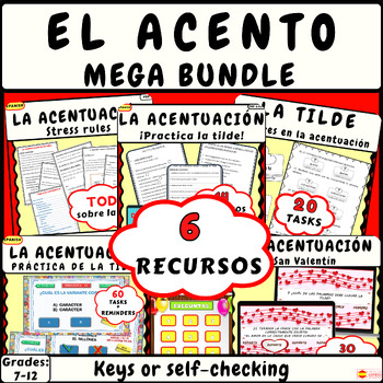 Preview of Spanish Accent Rules&Activity Mega Bundle 4 Todo sobre la acentuación y la tilde