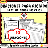 Spanish spelling dictation accent Set 13 El acento: todos 