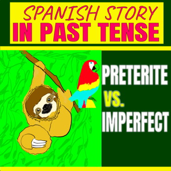 Preview of Spanish story in past tense-Preterite vs Imperfect-distance learning