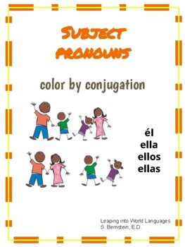 Preview of Spanish subject pronouns - color by conjugation!