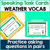 Spanish task cards for speaking using Spanish Weather vocabulary