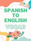 Spanish to English Vocab