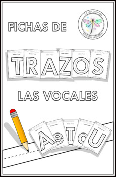 Preview of Spanish tracing vowels - Fichas trazos vocales