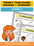 Spanish verbs conjugation practice worksheets - Spanish 1