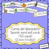 Spanish word wall cards (cartas de palabras del abecedario)