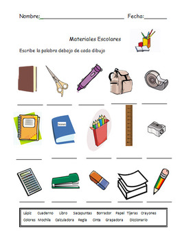 free spanish worksheets for kindergarten utiles escolares