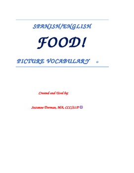 Preview of Spanish/English Food Vocabulary Speech Therapy