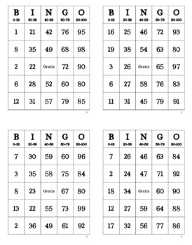 Los Numeros 0-100. Numbers Spanish Bingo. by 3 Little Owls | TpT