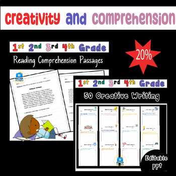 Preview of Spark Creativity and Comprehension: Writing Prompts and Reading Passages for Kid