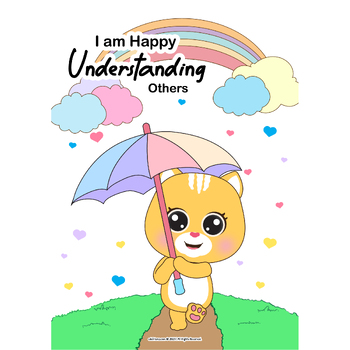Preview of Spark Frienz affirmation Wall art – I am Happy Understanding Others