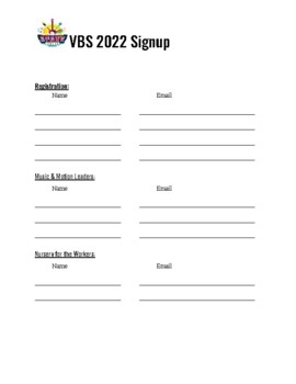 Preview of Spark Studios Church Sign Up Sheet
