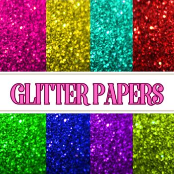 Preview of Sparkling Glitter Clip Art Digital Confetti Background New Year Valentine's Day