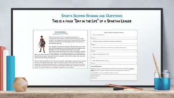 Preview of Sparta Dilemma Reading and Questions- A faux “Day in the Life” of a Spartan