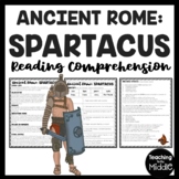 Spartacus Reading Comprehension Worksheet Ancient Rome Gladiator