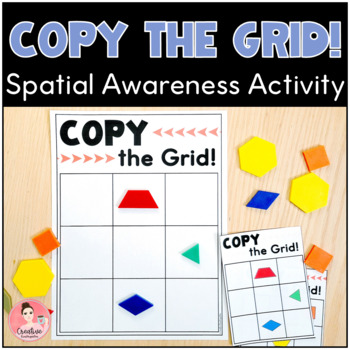 Preview of Spatial Awareness Math Activity | Grid Matching (English and French)