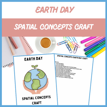 Preview of Spatial Concepts Earth Day Craft - Speech Therapy | Digital Resource