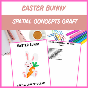 Preview of Spatial Concepts Easter Bunny Craft - Speech Therapy | Digital Resource