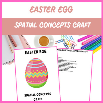 Preview of Spatial Concepts Easter Egg Craft - Spring, Speech Therapy | Digital Resource