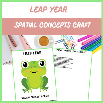 Preview of Spatial Concepts Leap Year Craft - Speech Therapy | Digital Resource