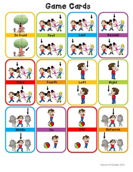 Prepositions Flashcards Spatial Concepts Autism ASD ADHD Educational Activity 