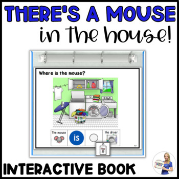 Preview of Spatial Concepts Speech Therapy Interactive Book Printable: Mouse in the House