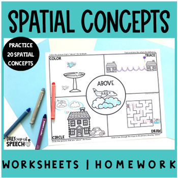 Preview of Spatial Concepts Speech Therapy | Prepositions Basic Concepts No Prep Activities