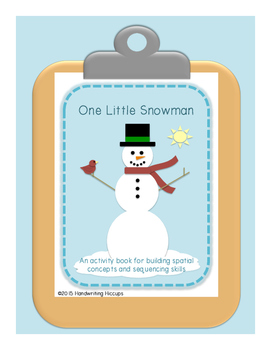 Preview of Spatial Concepts and Sequencing Activity Book One Little Snowman