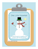 Spatial Concepts and Sequencing Activity Book One Little Snowman