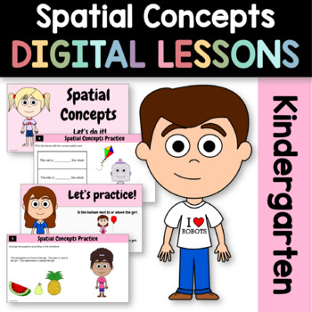 Preview of Spatial Concepts for Kindergarten Google Slides | Interactive Math Skills