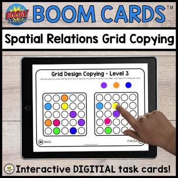 Preview of Spatial Relations Design Copying BOOM CARDS™ for Teletherapy
